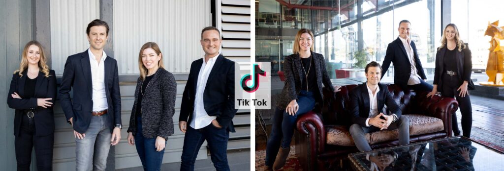 Team portraits of Tik Tok Leadership Team in Sydney